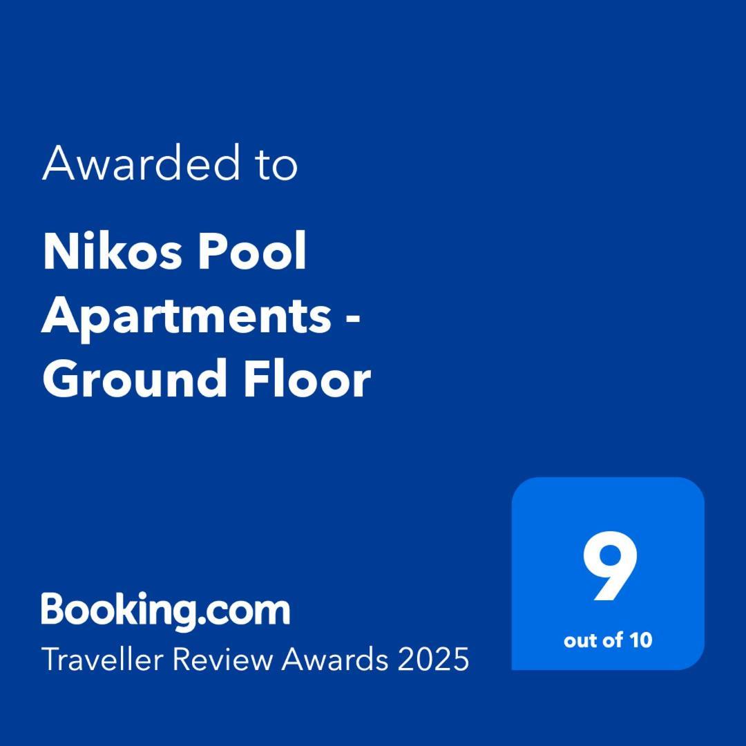 Nikos Pool Apartments - Ground Floor Sidárion Exteriör bild